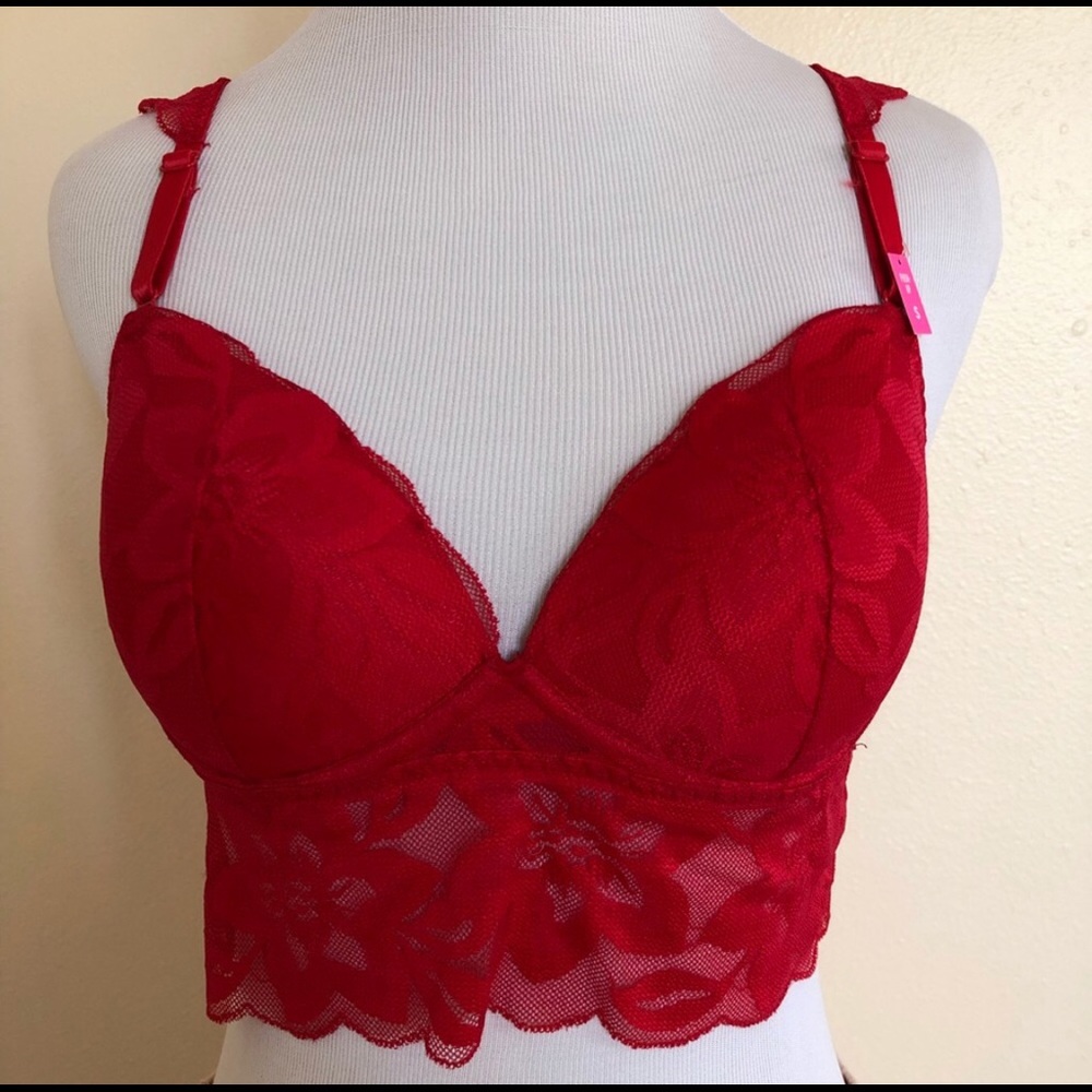 NWT Victoria’s Secret Pink Push-up red bra 💄 - Picture 2 of 5